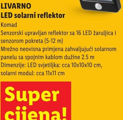 LIVARNO LIVARNO LED solarni reflektor