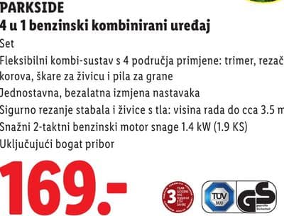 PARKSIDE PARKSIDE 4 u 1 benzinski kombinirani uređaj