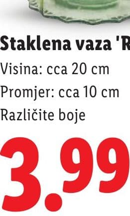 Staklena vaza 'Ruby'