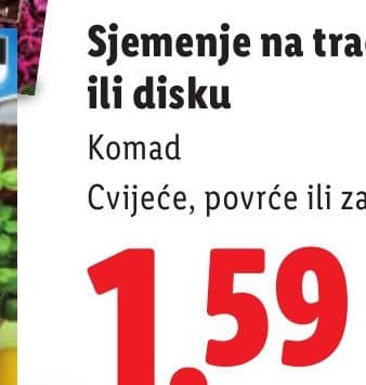 Sjemenje na traci ili disku Komad Cvijeće, povrće ili začini