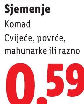 Sjemenje Komad Cvijeće, povrće, mahunarke ili razno