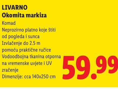 LIVARNO Okomita markiza