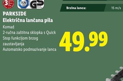 PARKSIDE PARKSIDE Električna lančana pila