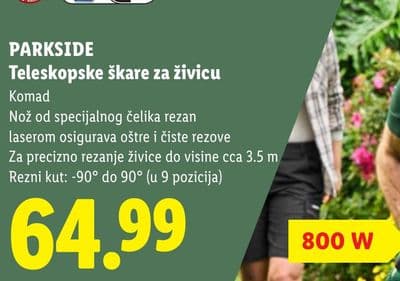 PARKSIDE PARKSIDE Teleskopske škare za živicu