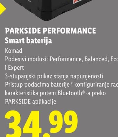 PARKSIDE PERFORMANCE PARKSIDE PERFORMANCE Smart baterija
