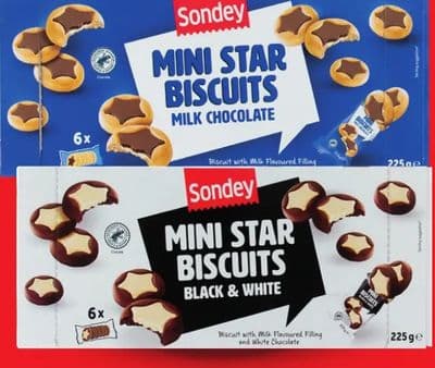 SONDEY Mini Star Biscuits Black & White