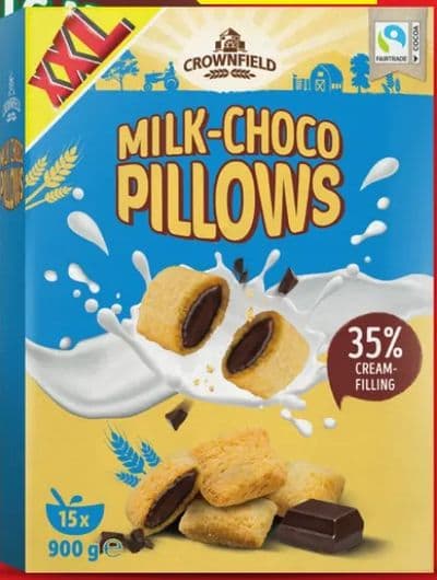 CROWNFIELD Čokoladni jastučići XXL Vanilija ili nougat