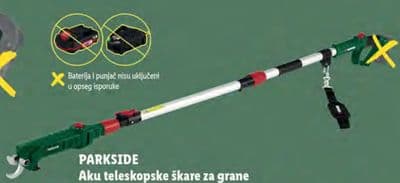 PARKSIDE Aku teleskopske škare za grane
