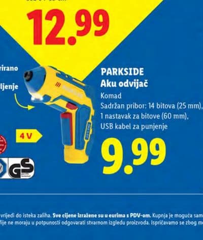 PARKSIDE Aku odvijač