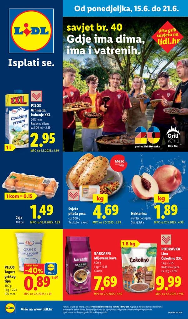 Lidl katalog - Vrijedi od 15.6. do 21.6. Ponuda od ponedjeljka 15.6. (15. 06. 2026. - 21. 06. 2026.)