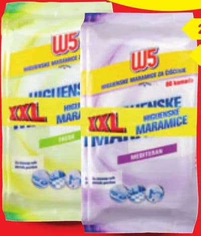 W5 Higijenske maramice za čišćenje XXL
