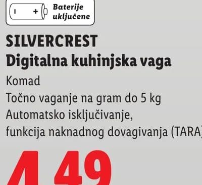 SILVERCREST Digitalna kuhinjska vaga