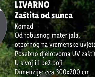 LIVARNO Zaštita od sunca