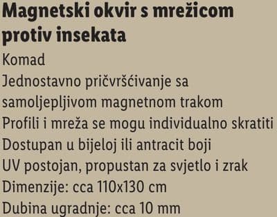 LIVARNO Magnetski okvir s mrežicom protiv insekata