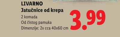 LIVARNO Jastučnice od krepa