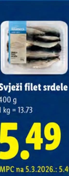 Svježi filet srdele