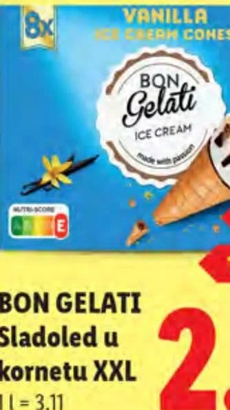 BON GELATI Sladoled u kornetu XXL