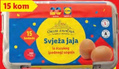 OKUSI ZAVIČAJA Svježa jaja iz štalskog (podnog) uzgoja XXL