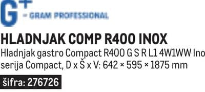 GRAM PROFESSIONAL HLADNJAK COMP R400 INOX