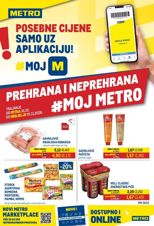 Metro Prehrana i neprehrana katalog (16. 10. 2026. - 01. 11. 2026.)