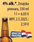 Pivo svijetlo 5,3% alk.*