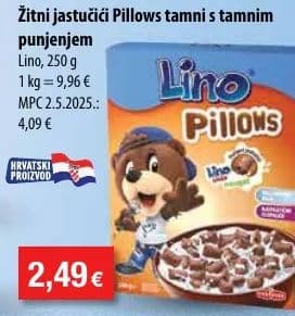 Lino Žitni jastučići Pillows tamni s tamnim punjenjem