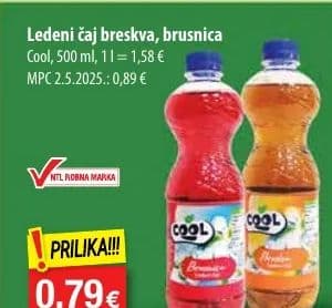 Cool Ledeni čaj breskva, brusnica