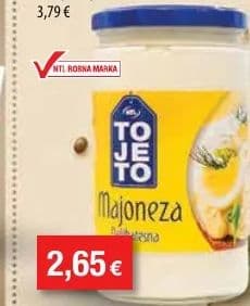 ToJeTo Majoneza staklenka