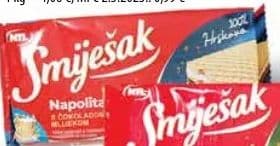 Smješak Napolitanke s čokoladom i mlijekom