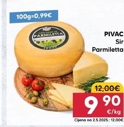 100g parmezana=0,99€