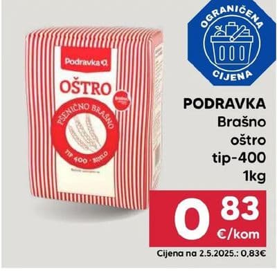 PODRAVKA PODRAVKA Brašno oštro tip-400 1kg