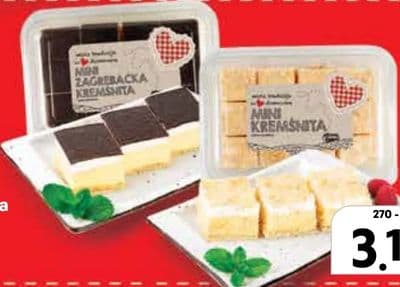 MIRIS TRADICIJE IZ SRCA DOMOVINE Mini kremšnita ili mini zagrebačka kremšnita