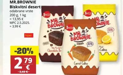 MR.BROWNIE Biskvitni desert odabrane vrste