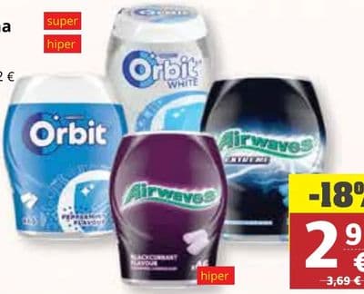 WRIGLEY'S Žvakaće guma Orbit Airwaves