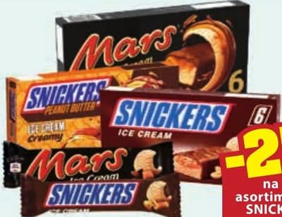 Snickers i Mars sladoled