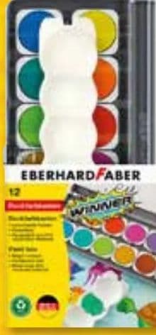 EBERHARD FABER VODENE BOJE 12 boja, s paletom+bijela tempera