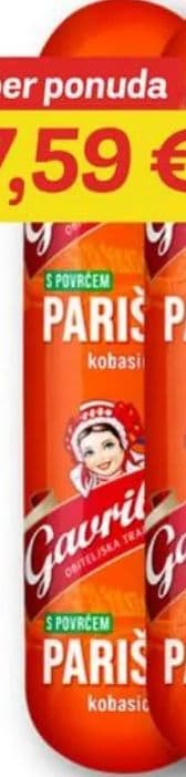 Gavriloivć Pariška kobasica / s povrćem