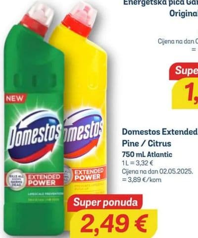Domestos Extended Power Pine / Citrus