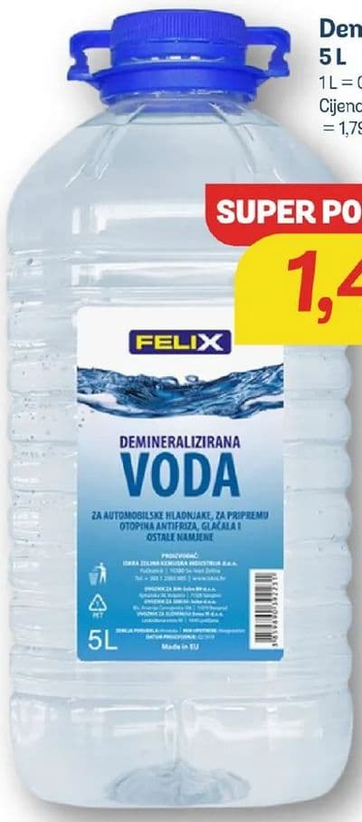 FELIX Demineralizirana voda