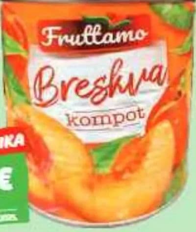 Fruttamo KOMPOT od breskve ocijeđena masa