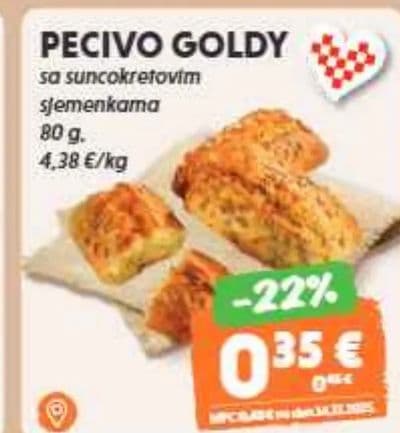 PECIVO GOLDY sa suncokretovim sjemenkama