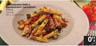 Dalmatinska šalša s tjesteninom i pancetom