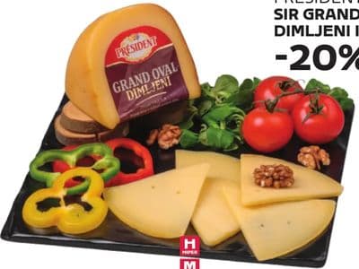 PRESIDENT Sir Grand Oval Dimljeni ili Gourmet