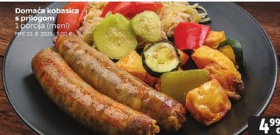 Domaća kobasica s prilogom