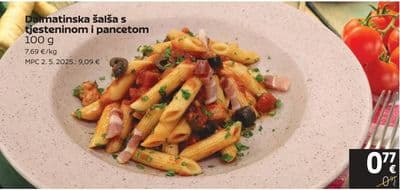 Dalmatinska šalša s tjesteninom i pancetom