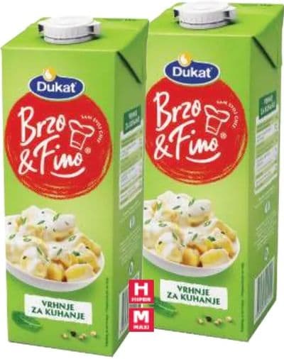 Dukat Brzo & Fino, Dukat Vrhnje za kuhanje 1 kg