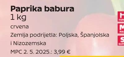 Paprika babura 1 kg
