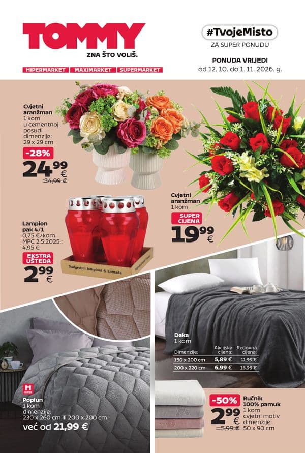 Tommy #TvojeMisto za super ponudu katalog (12. 10. 2026. - 01. 11. 2026.)