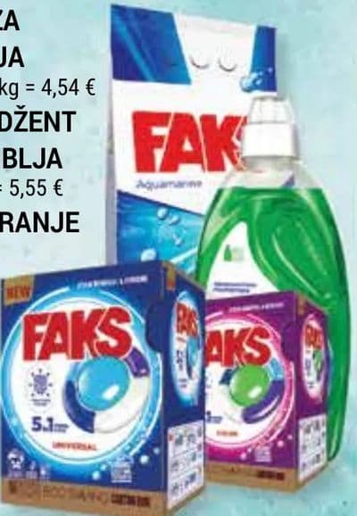 FAKS Deterdžent za pranje rublja