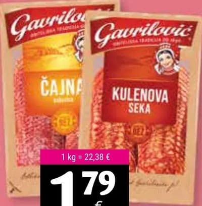 GAVRILOVIĆ NAREZAK Kulenova seka, Čajna kobasica